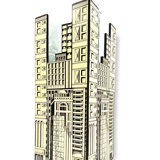 Architectural umbrella stand