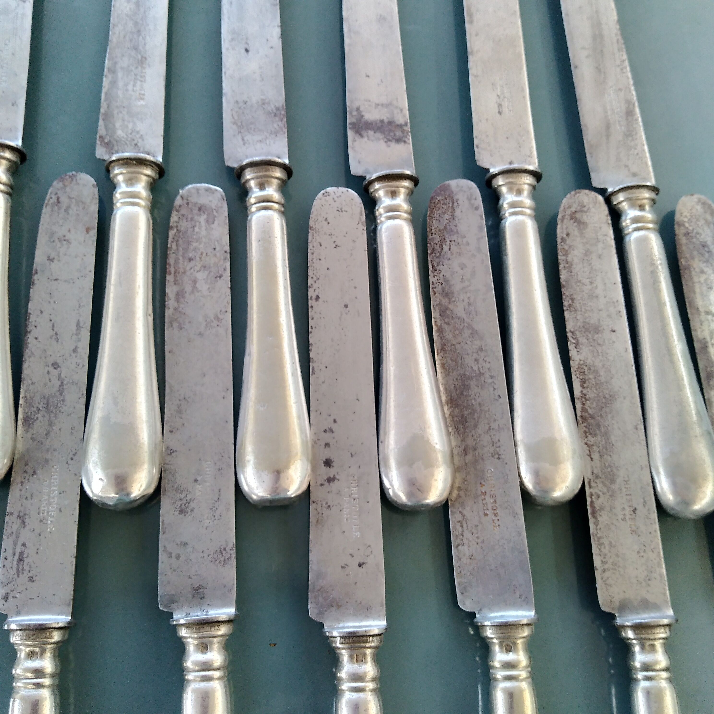 12 Ancient Christofle knives