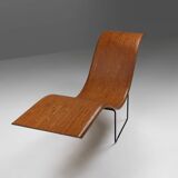 Mid-century stack-laminated lounge chair by Tiller Lesser, Germany 1990