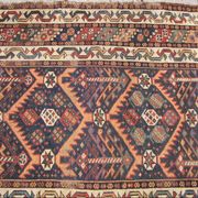 Old Persian rug 19th century handmade 118 X 215 cm