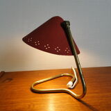 Vintage bedside lamp red 1950