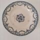 E. Bourgeois footed plate – Excelsior blue decoration, late 19th century