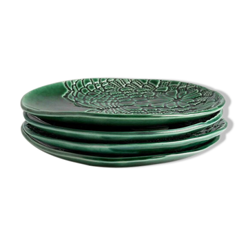 Lot de 4 assiettes blanca verde s