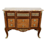 Commode en Bois de Rose et Amarante, style Transition Louis XV / Louis XVI – Fin XIXe