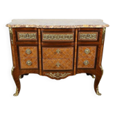 Commode en Bois de Rose et Amarante, style Transition Louis XV / Louis XVI – Fin XIXe