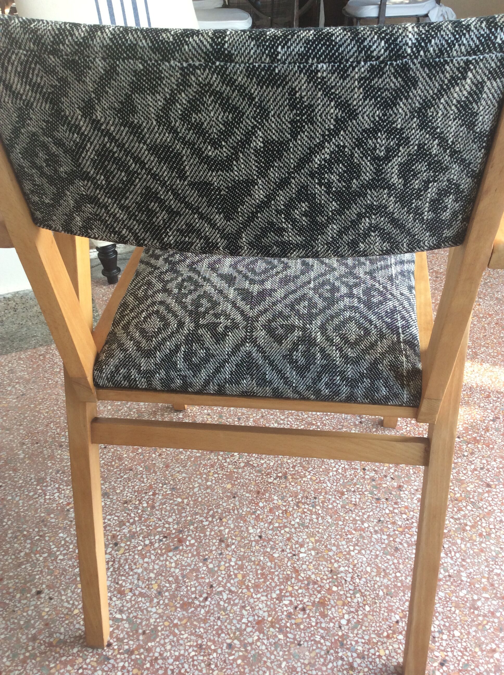 Completely restored feet compass armchair