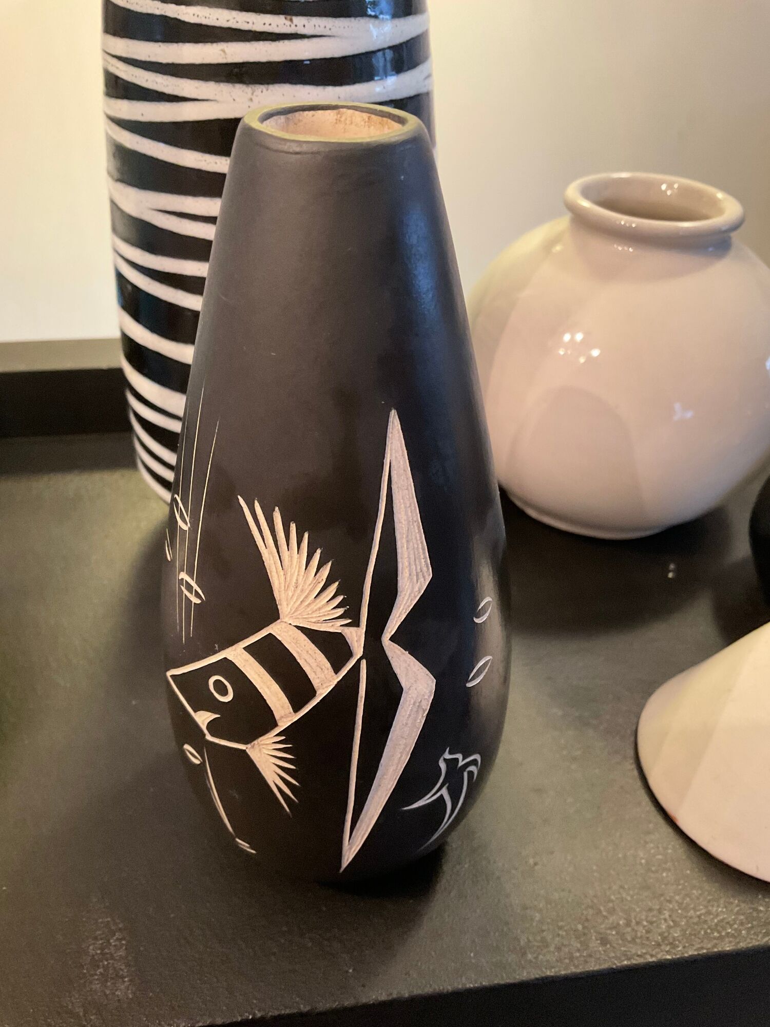 Series of 7 vintage ceramic vases 60s-70s