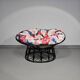Papasan rattan lounge chair 1970s