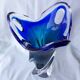 Blue glass vase in Murano style