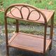 Bedside table, vintage bamboo and rattan shelf