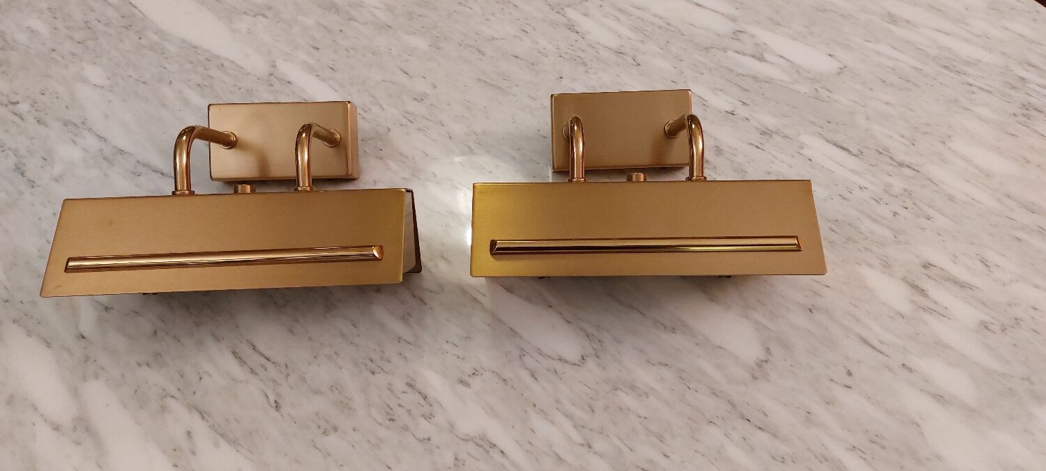Pair of brass sconces