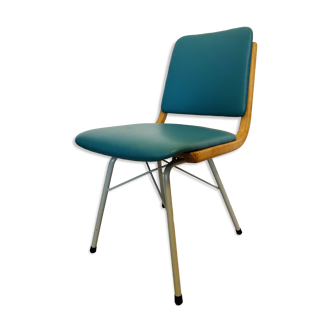 Vintage Turquoise Dining Chair by TON, from Czechoslovakia 1960’s