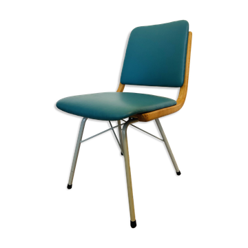 Vintage Turquoise Dining Chair by TON, from Czechoslovakia 1960’s
