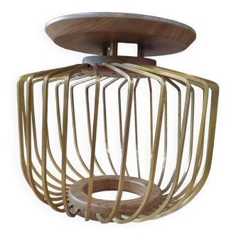 Solid walnut stool (unique piece)