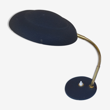 Black granite and brass desk lamp year 60