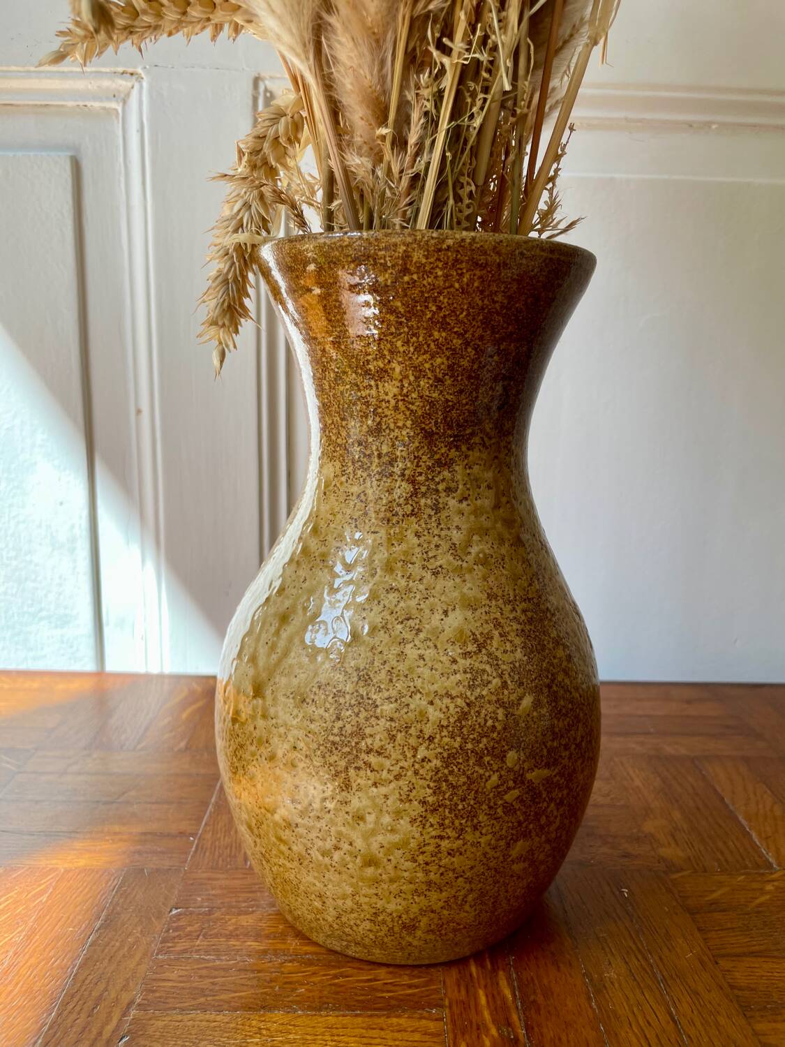 Glazed stoneware vase
