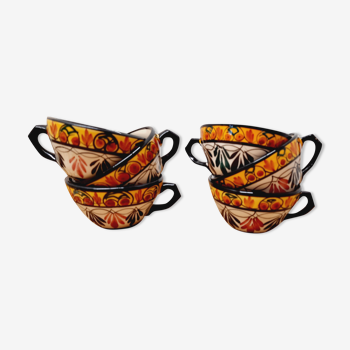 Lot 6 ceramic cups Saint Jean