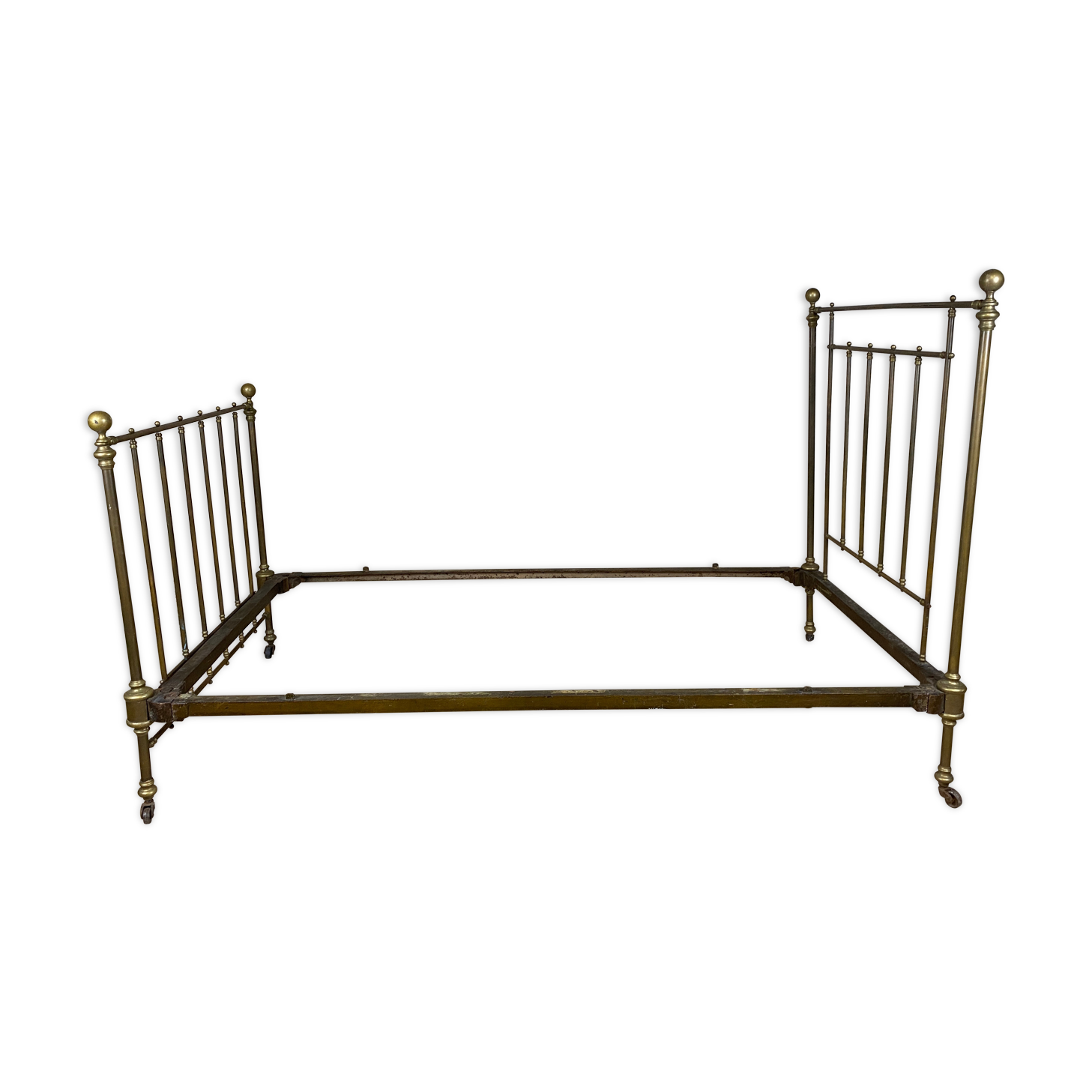 Wrought iron bed with bars