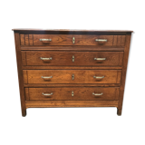 Art deco solid oak chest of drawers