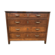 Art deco solid oak chest of drawers