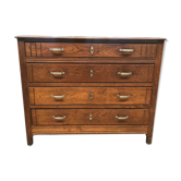 Art deco solid oak chest of drawers