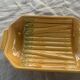 Vintage slip glazed ceramic asparagus dish
