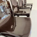 Set of 5 Selene plastic chairs designed by Vico Magistretti Artemide