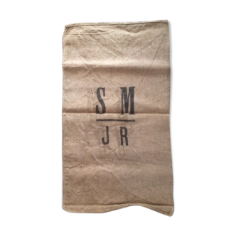 Burlap bag "SM - JR"