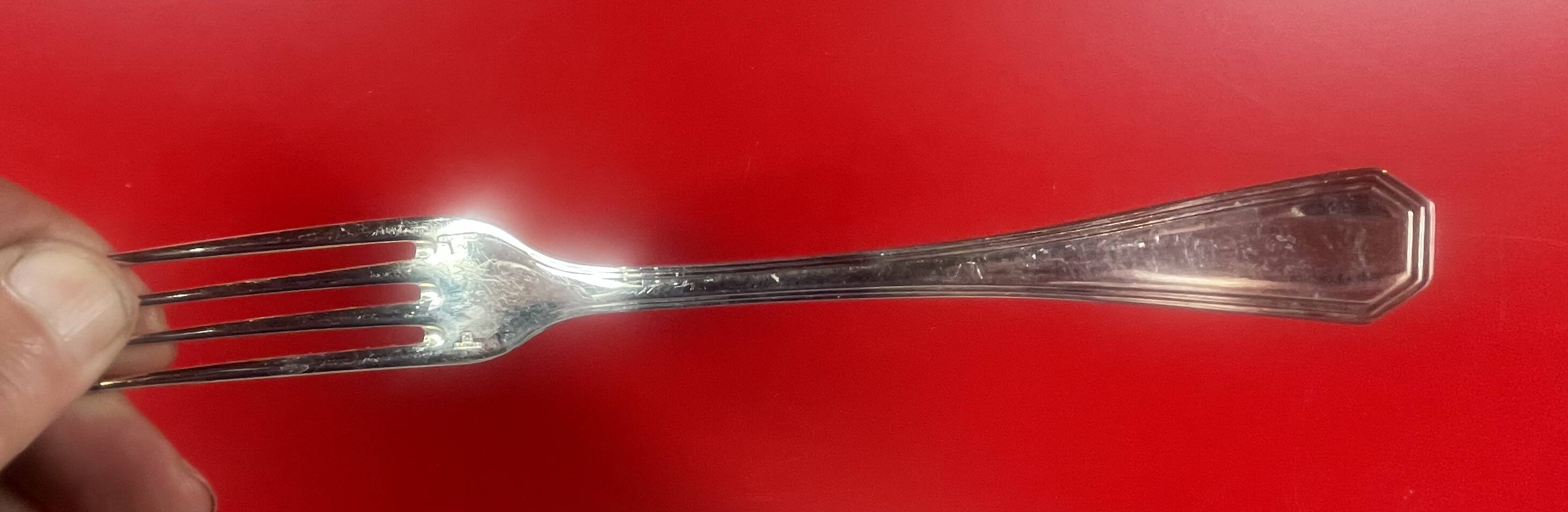 Christofle, América Model, Art Deco, 37-piece Silver-Plated Cutlery Set