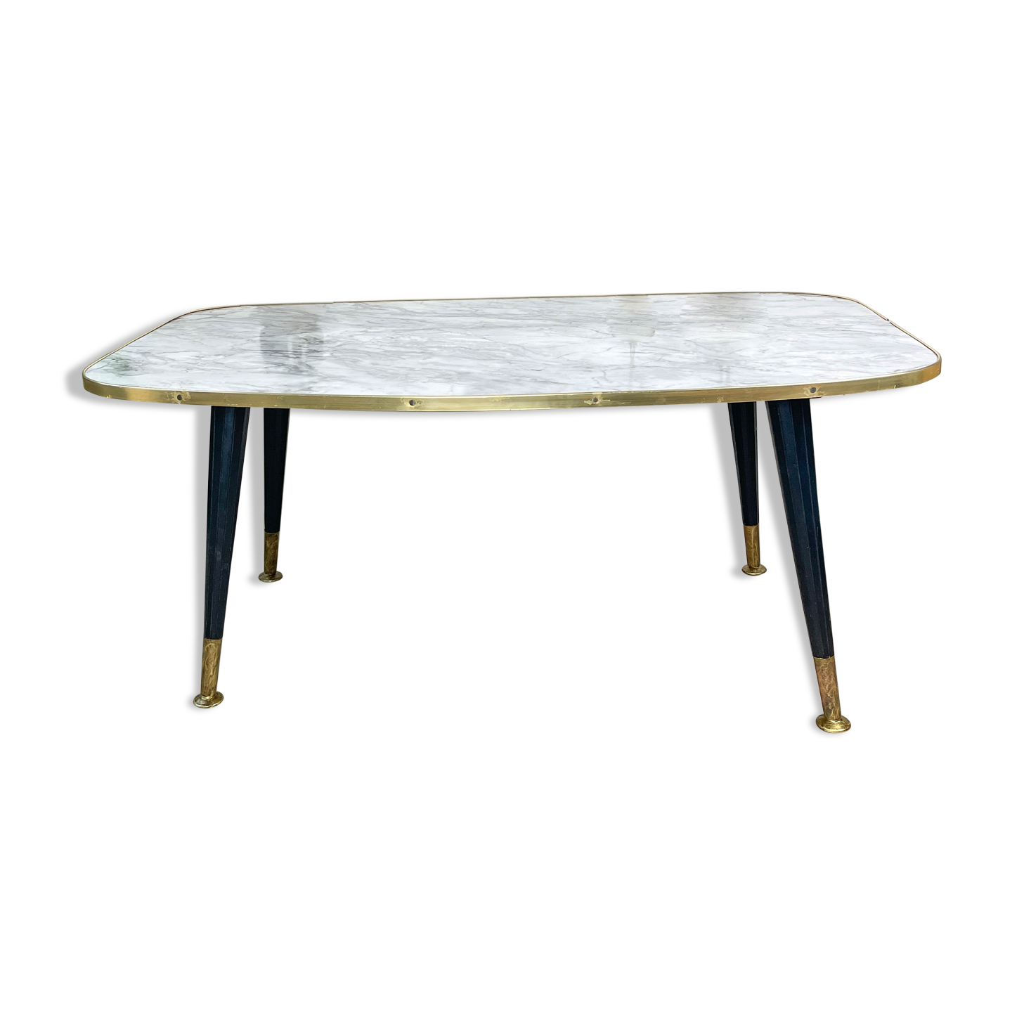 Vintage coffee table 1970 marble effect