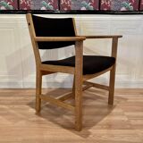 Set of 4 armchairs stamped Hans Wegner "Scandinavian design" 1960.