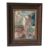 Tableau, Huile sur panneau, Nu féminin.