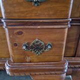 Double drop-leaf commode - Chippendale, Mahogany - Cherry wood