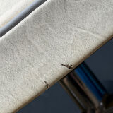 Pair of tripod workshop stools with screws from 1970.