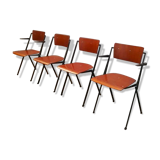 Set of 4haises pyramid by wim rietveld for cirkel ahrend, 1964