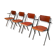 Set of 4haises pyramid by wim rietveld for cirkel ahrend, 1964