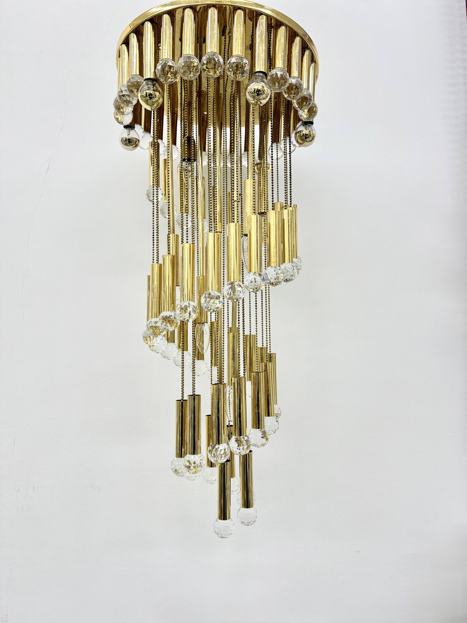 Mid-century design hanging lamp by Ernst Palme , Germany , 1970s