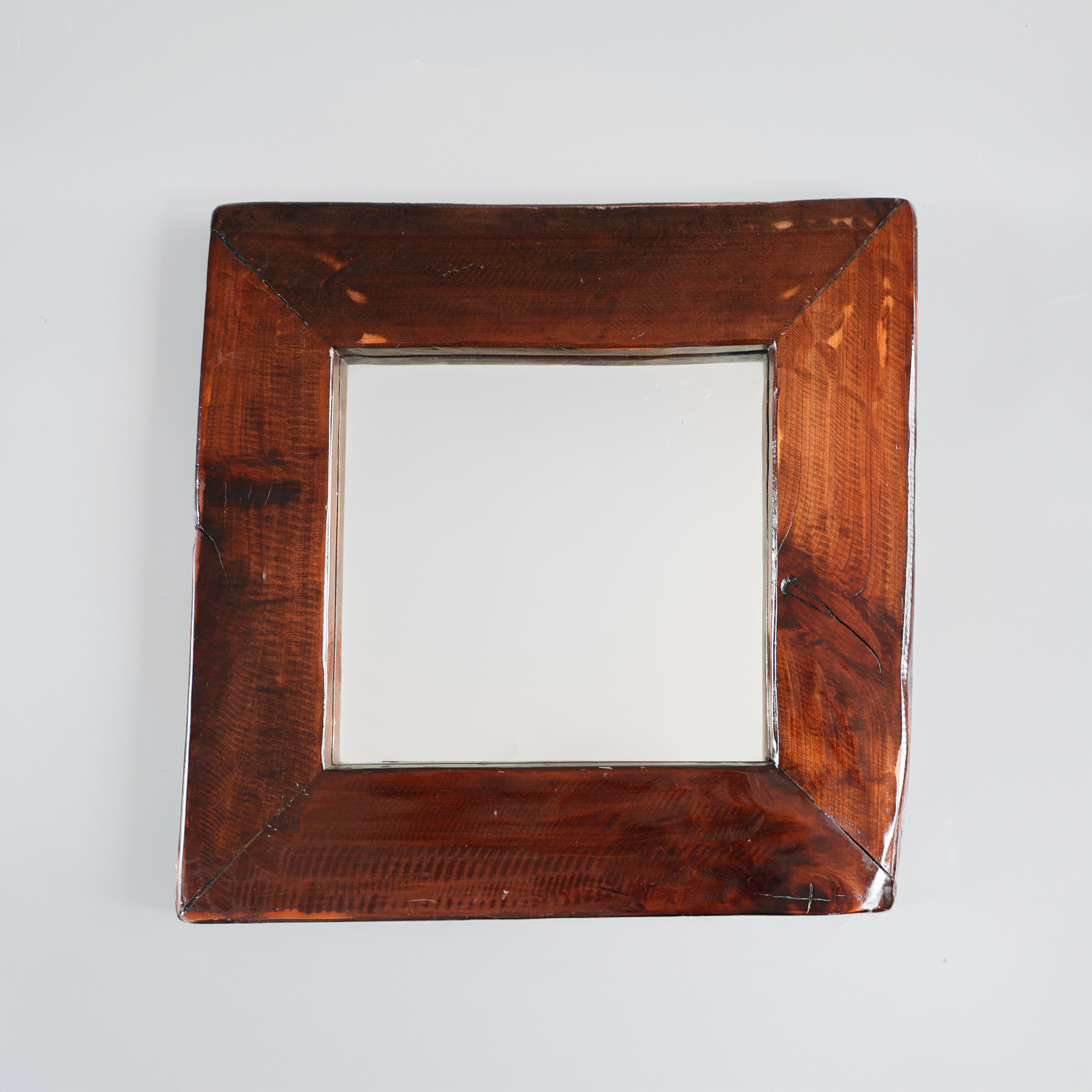 Vintage Spanish brutalist mirror, 1970s.