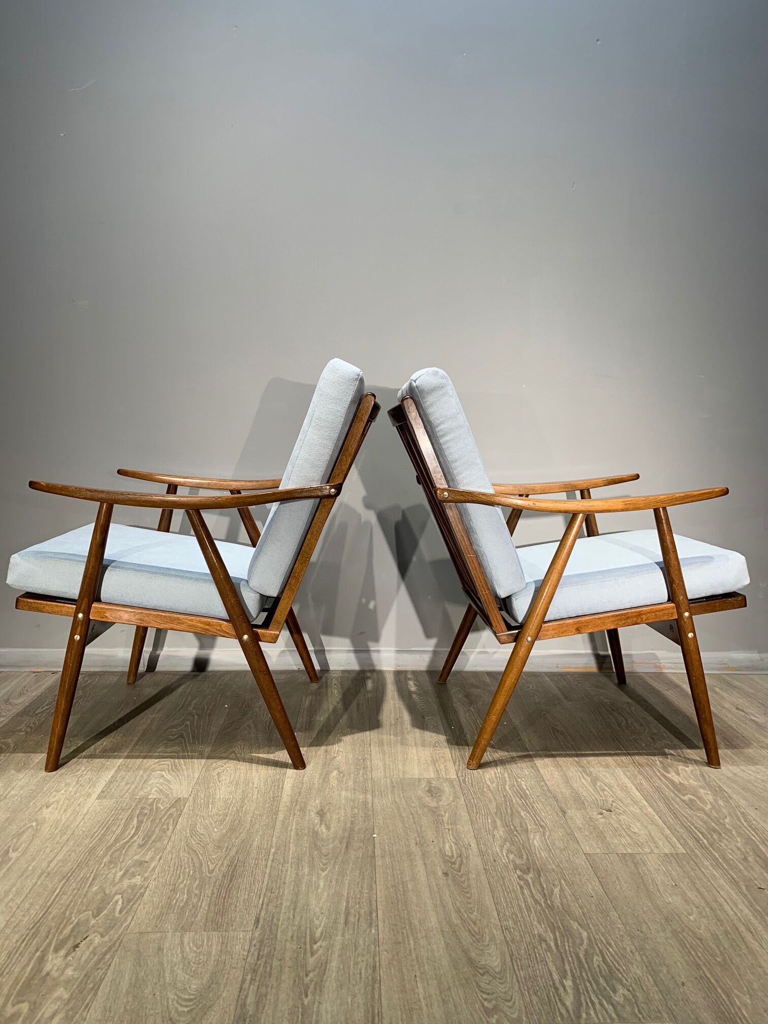 Pair of Thonet armchairs, Czechoslovakia, 1960s