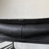Pair of leather “curule” emperor armchairs
