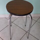 Vintage stool, formica and chrome feet, 60s