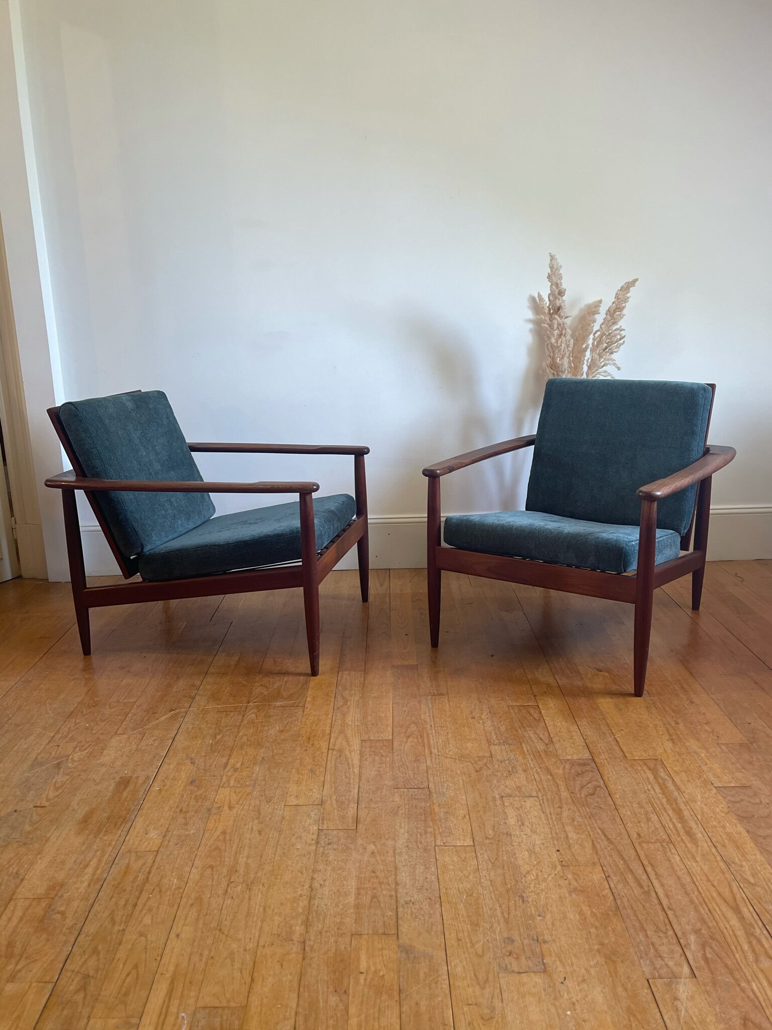 Pair of Danish armchairs designed in the 60s.
