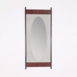 Vintage 60's wall mirror in rosewood italian design