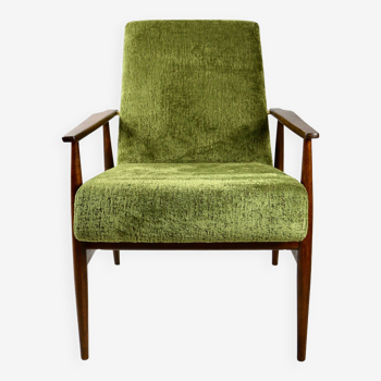 Vintage Green Olive Fox Easy Chair, 1970s