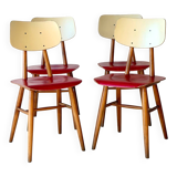 Dining Red Chairs by TON, 1960’