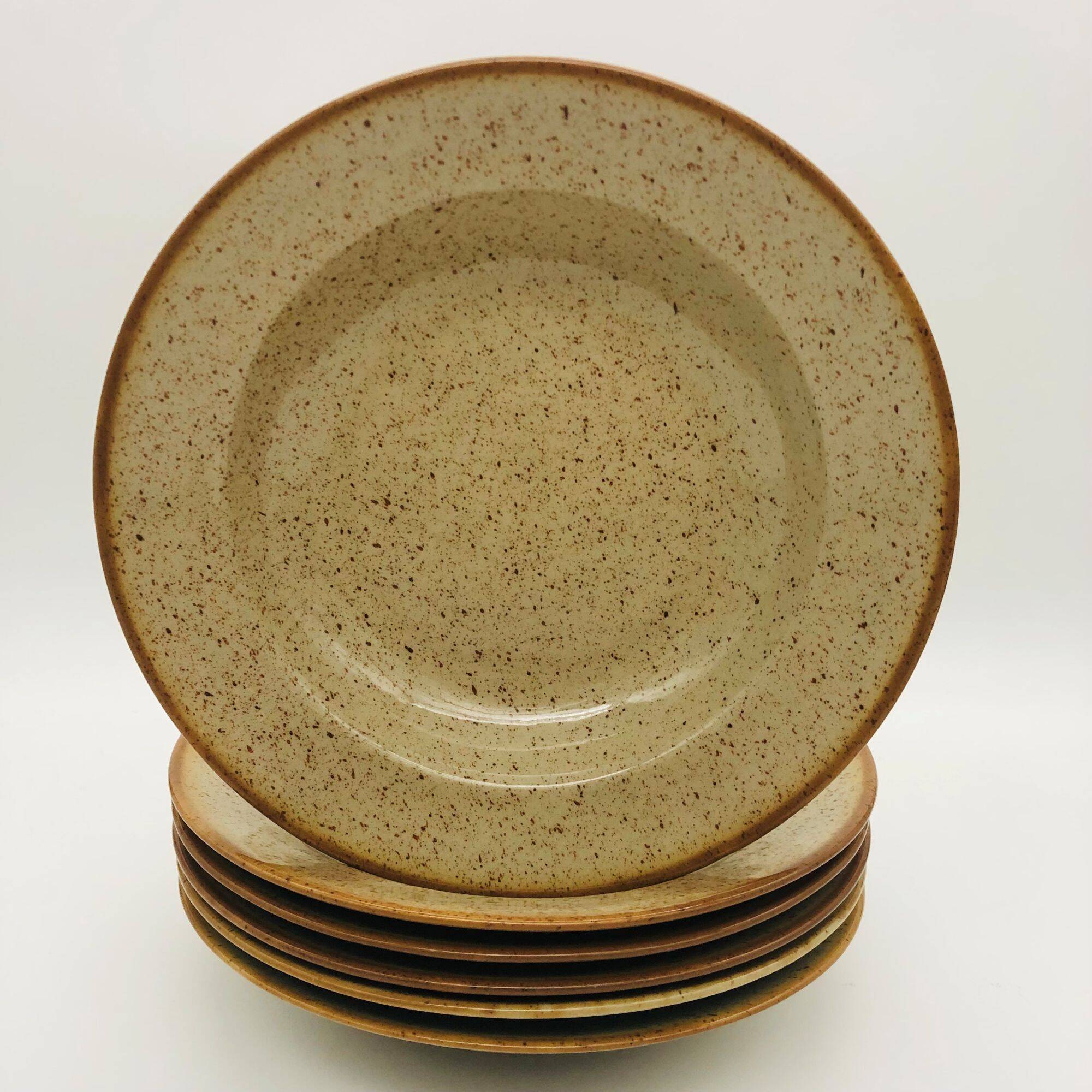 6 deep plates, Tulowice. Made in Poland.