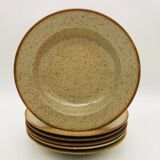 6 deep plates, Tulowice. Made in Poland.