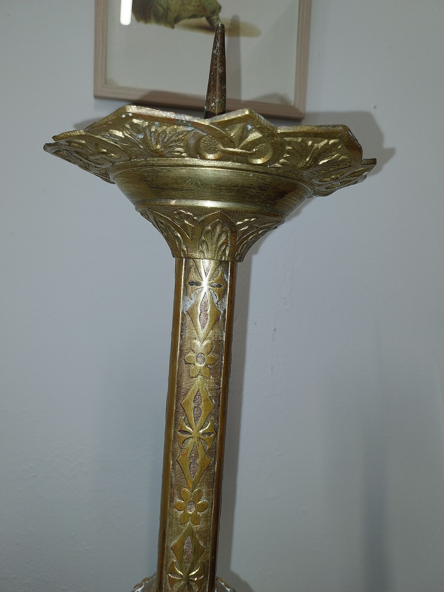 Antique brass candelabrum