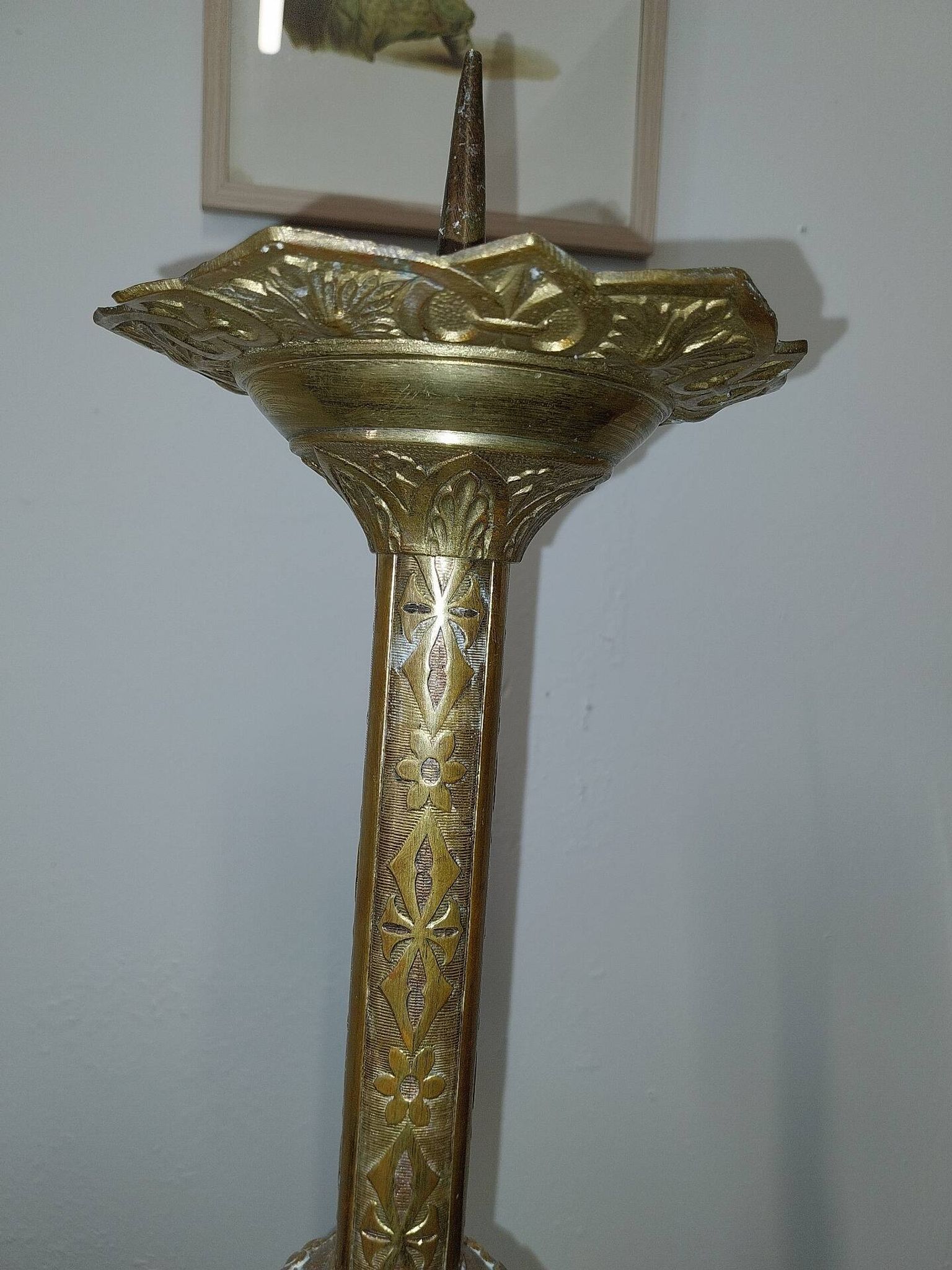 Antique brass candelabrum
