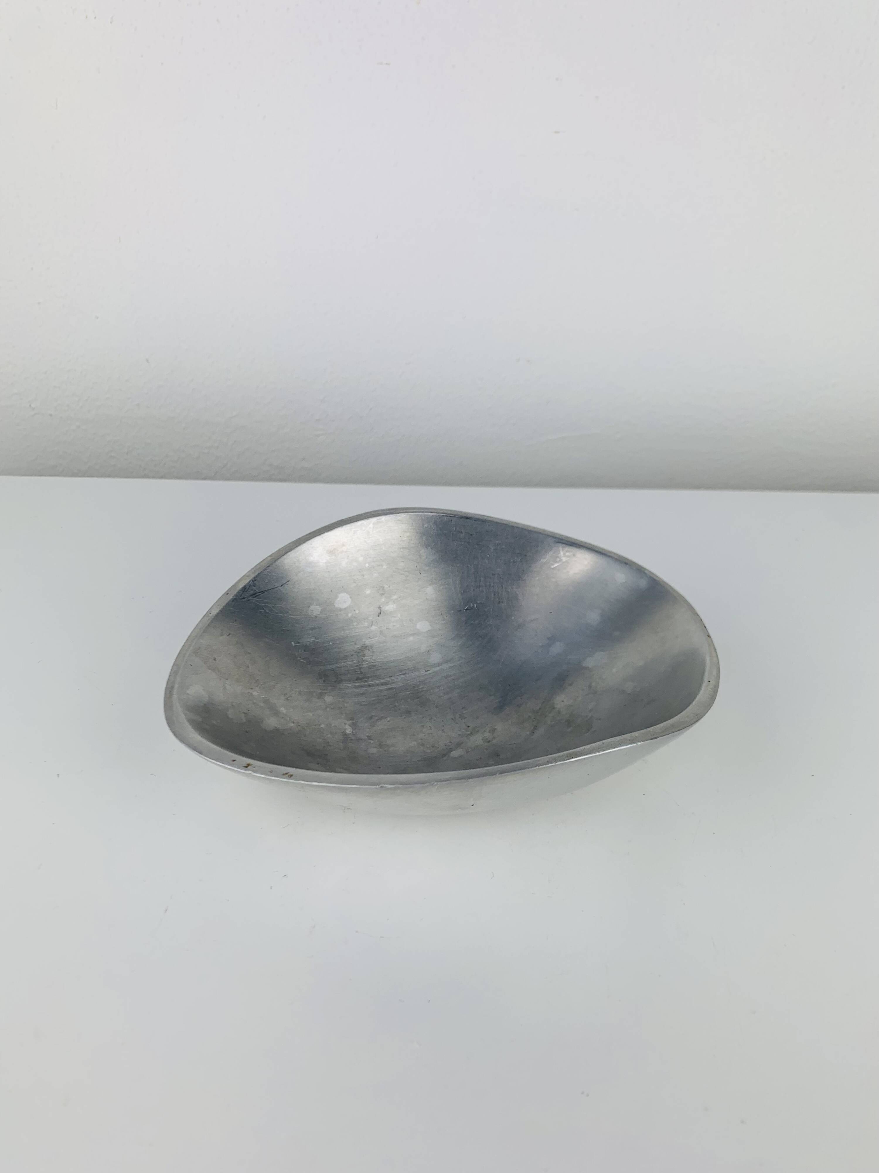 Aluminium catchall, freeform, vintage